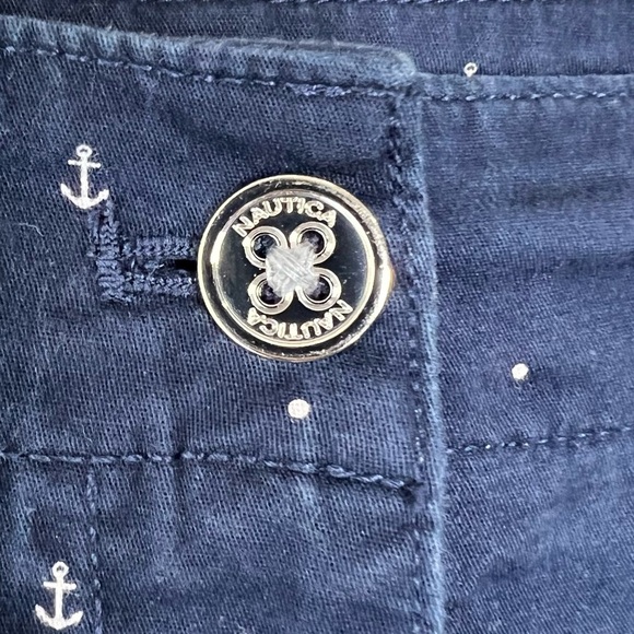 Nautica Navy Blue Anchor Print Cotton blend Shorts size 8 nautical - Picture 4 of 10